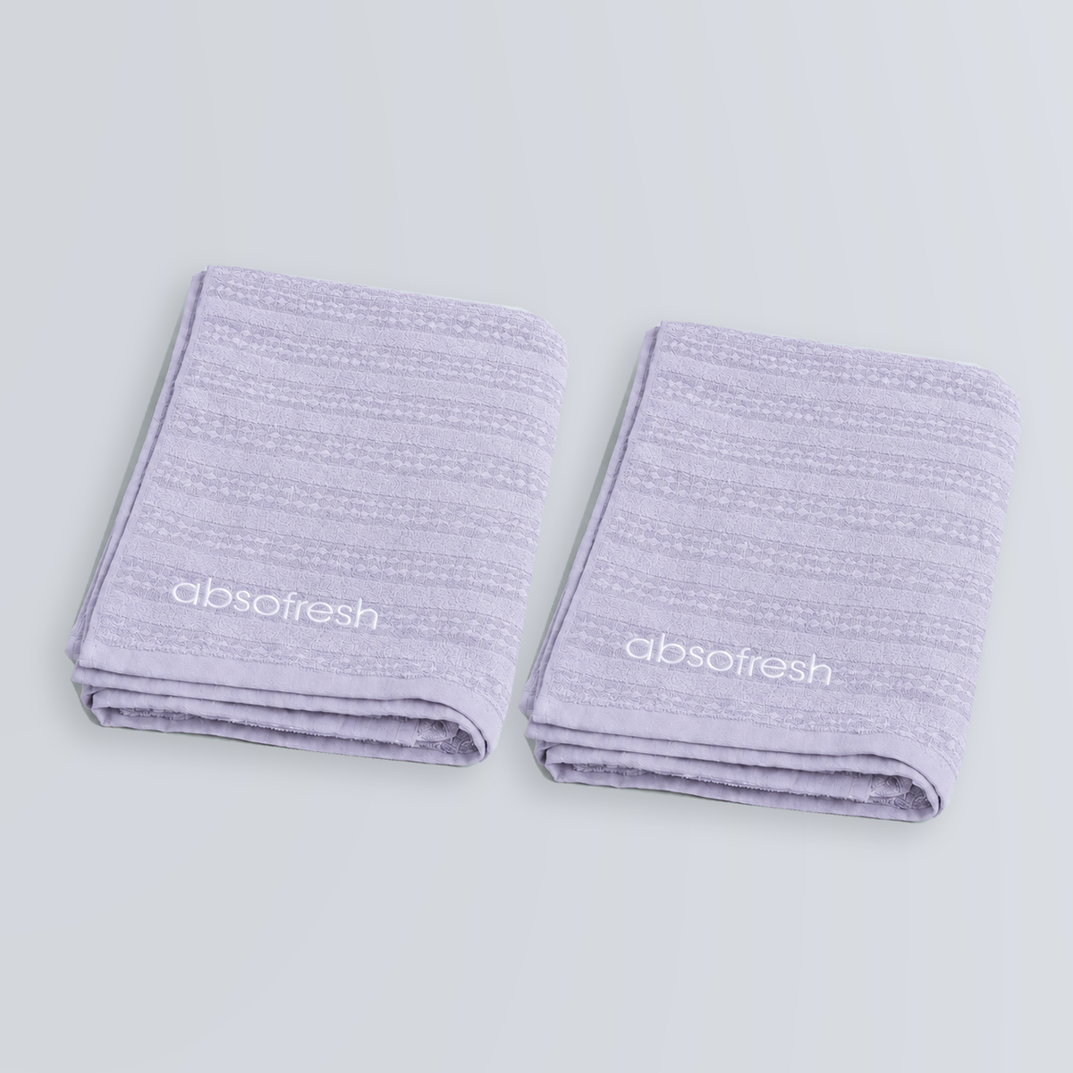 AeroWeave Bath Towel Gift Set — two Lilac Purple bath towels