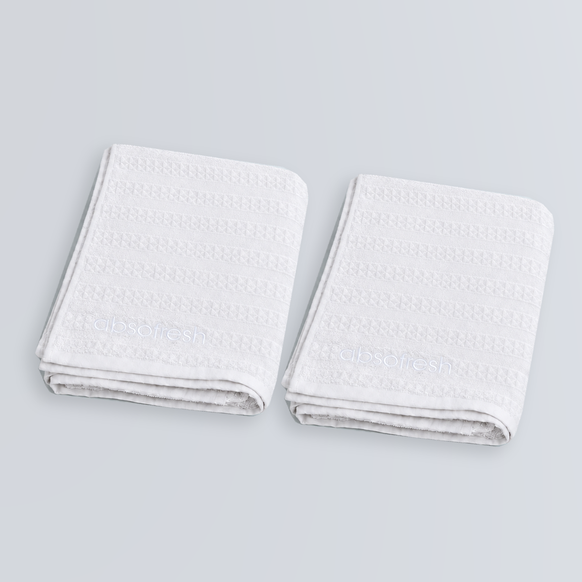 AeroWeave Bath Towel Gift Set — two Pure White bath towels