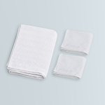 AeroWeave Home Essentials Gift Set in pure white with one bath towel and two hand towels