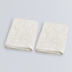 CloudWeave Bath Towel Gift Set — two Ivory Cream bath towels