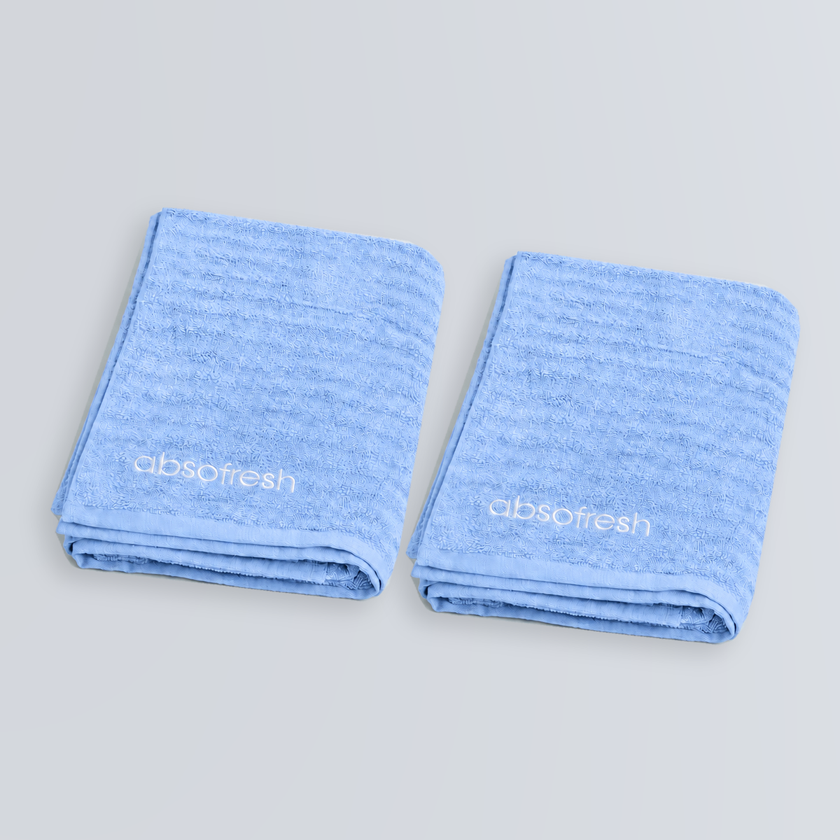 CloudWeave Bath Towel Gift Set — two Sky Blue bath towels