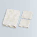 CloudWeave Home Essentials Gift Set in ivory cream with one bath towel and two hand towels