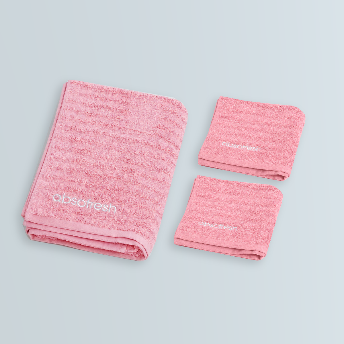 CloudWeave Home Essentials Gift Set in sakura pink with one bath towel and two hand towels